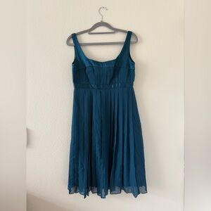 Maggy London Silk Teal Cocktail Dress